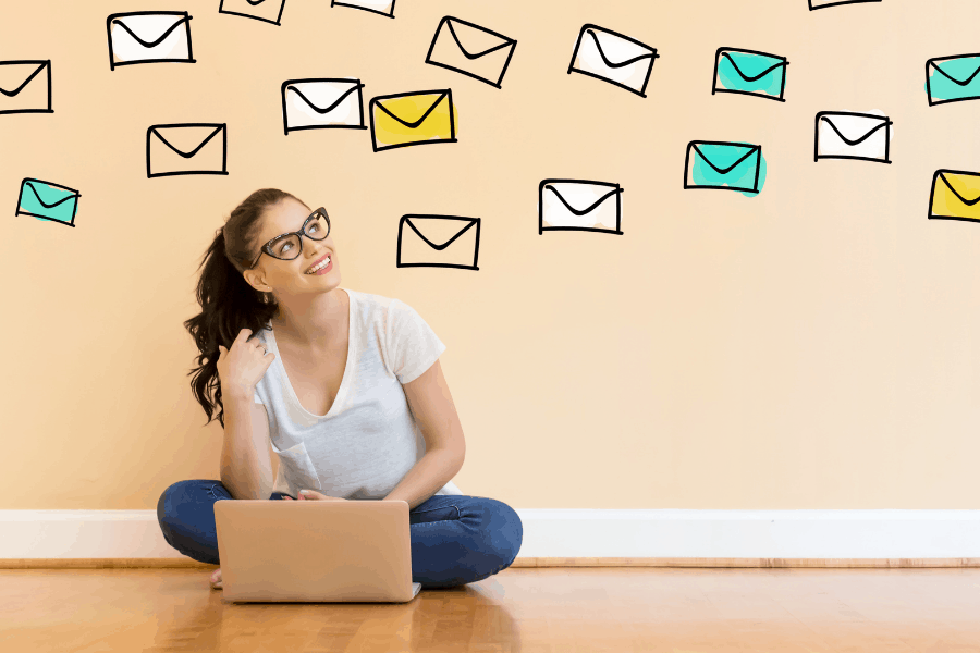 woman getting paid to read emails