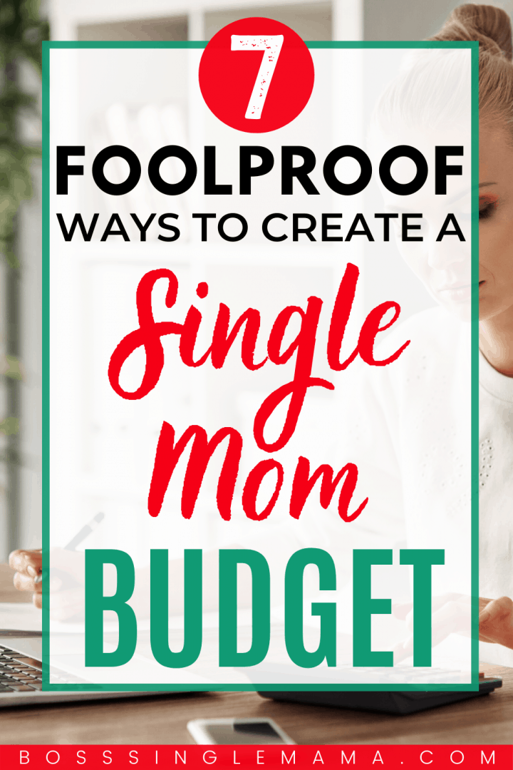 single mom budget pinterest image