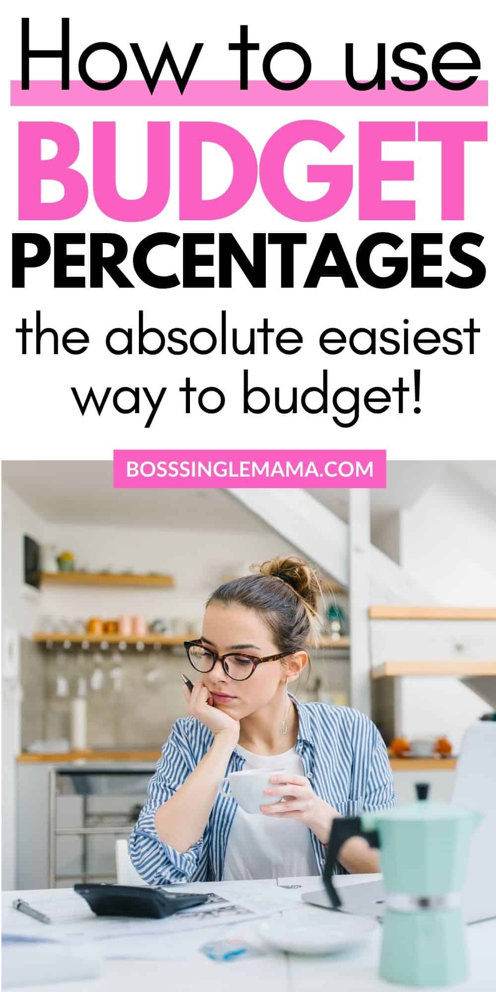 budget percentages for single person