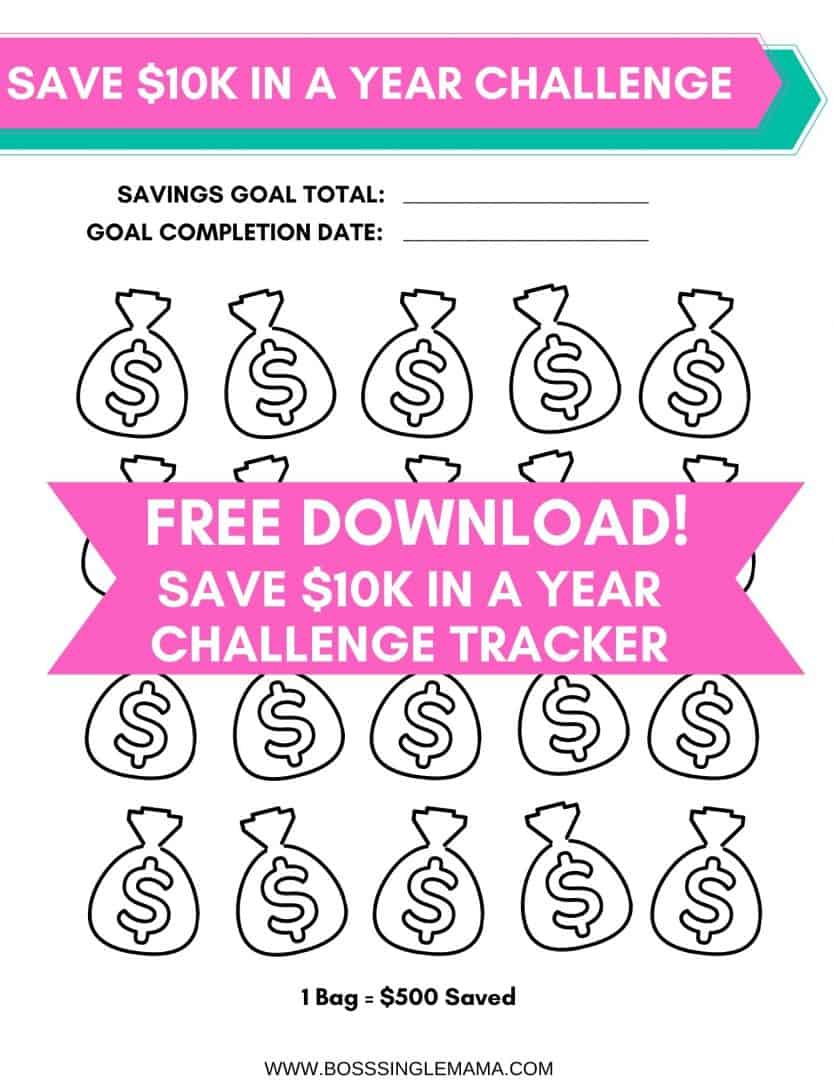 how to save 10000 in a year printable