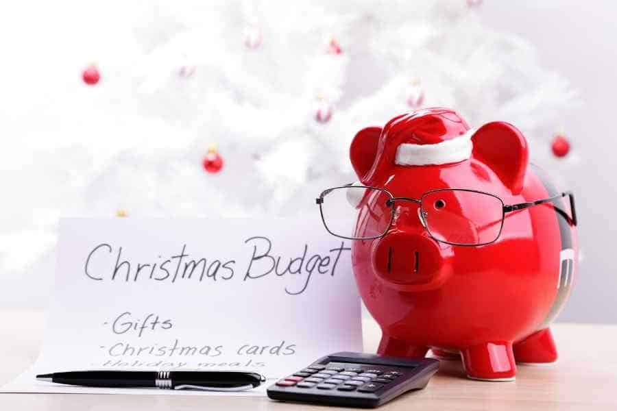 christmas budget piggy bank