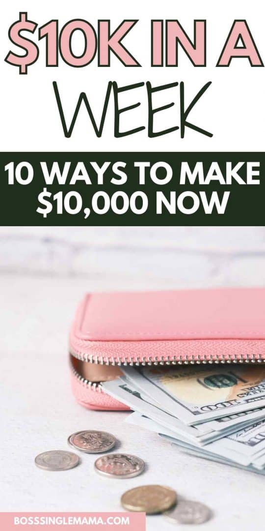 how to make 10k in a week pinterest image