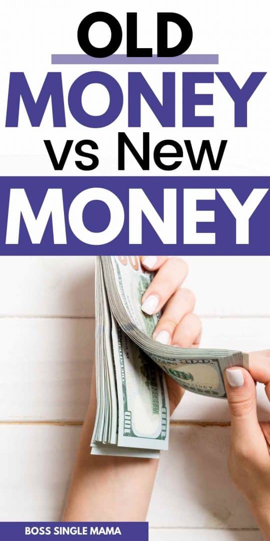 old money vs new money pin image