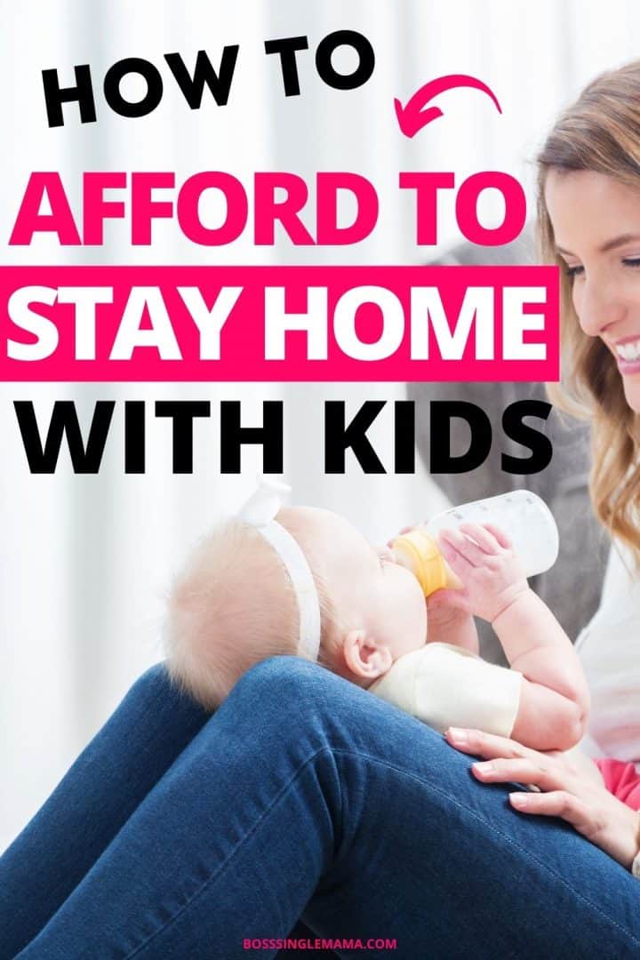 how to afford to be a stay at home mom pinterest image