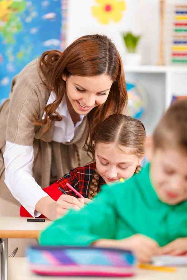 woman teaching in a classroom