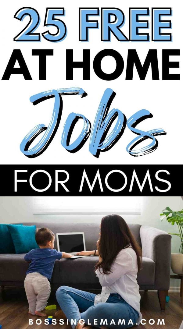 free at home jobs for moms pinterest image